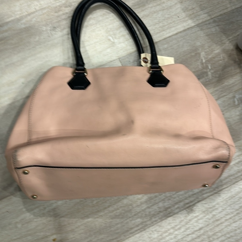 Kate Spade pink soft hobo bag, inside off-white and black bowties good used con. - Picture 5 of 8